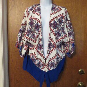 Zara Trafaluc Med tall boho Open front wrap shawl Morrocco